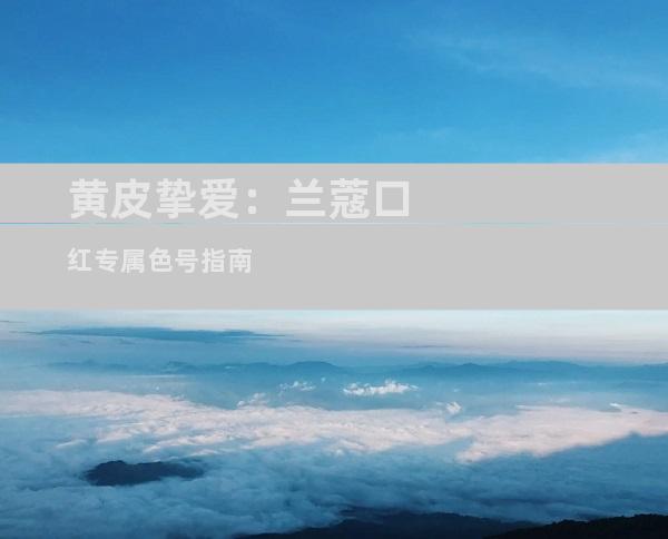 黄皮挚爱：兰蔻口红专属色号指南